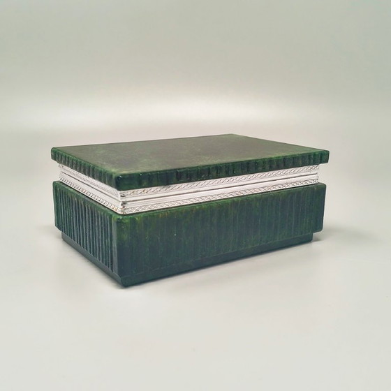 Image 1 of Ensemble à fumer vert albâtre des années 1960, par Romano Bianchi, fait main