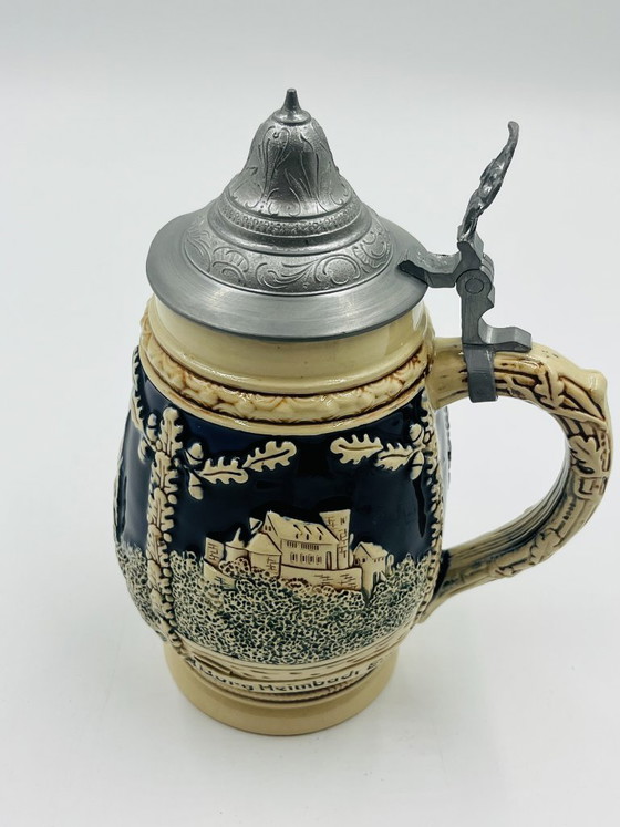 Boccale da birra tedesco in gres e peltro Marzi & Remy, Marzy & Remy, Accessori da tavola, Ceramica, Metallo (foto 9 di 12)