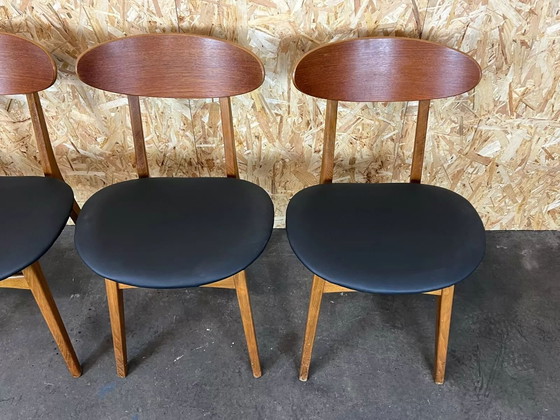 Image 1 of 4x 60er 70er Jahre Teak Stühle Stuhl Dining Chair Danish Modern Design 60s 70s