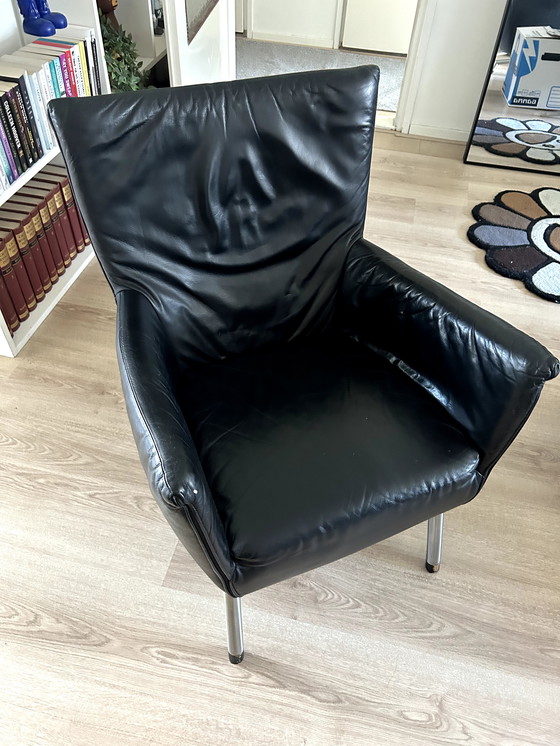 Image 1 of Set van 2 Originele Gerard van den Berg Label Foxx Fauteuils – Bruin Leer