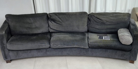 Original italienisches, geschwungenes Design-Sofa – Molinari Massimo (mit Zertifikat und Quittung) – Sessel (photo 7 of 8)