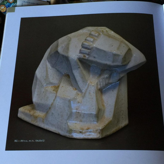 Sculpture Cubiste Art Déco Femme par Angelo Hecq & Roger Guerin, 1925 – Ceramic, Art Deco (photo 9 of 11)