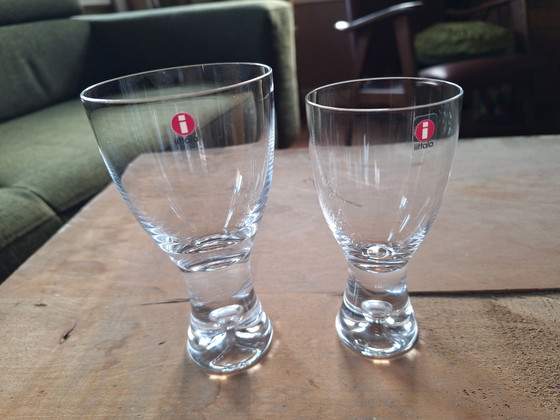 Set von 2 x 4 Tapio Wirkkala Weingläsern. Iittala Finnland – Gläser & Karaffe, Glass (photo 2 of 6)