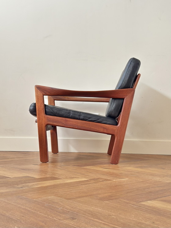Image 1 of Vintage Deens Design fauteuil Illum Wikkelsø jaren 50/60/70