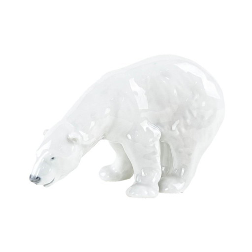 Porseleinen ijsbeerfiguurtje, Deens ontwerp, jaren 70, vervaardigd door Royal Copenhagen.