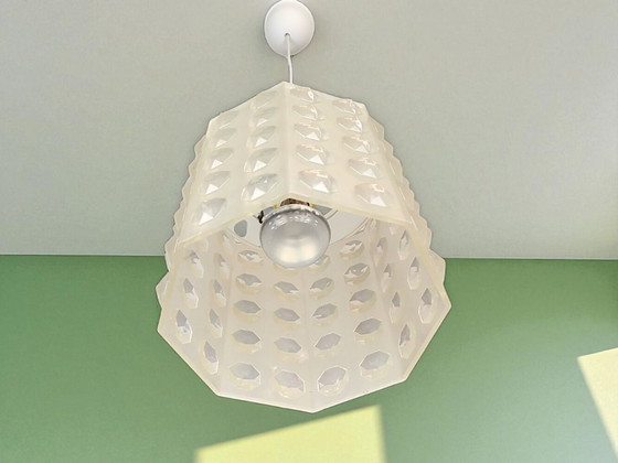 Image 1 of Lampada a sospensione retrò in cristallo trasparente anni '70