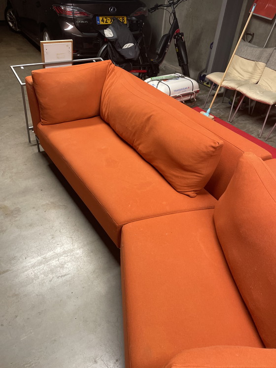 Image 1 of Ligne Roset 2 Delige Oranje Design Bank