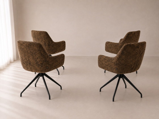 Set di 4 sedie da camera Riverdale | Design marrone/tortora – Cotone (photo 4 of 6)