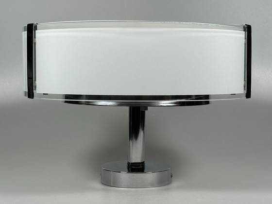 Image 1 of Plafondlamp uit de jaren 70/80 van Honsel Leuchten Duitsland, glas, chroom, Space Age