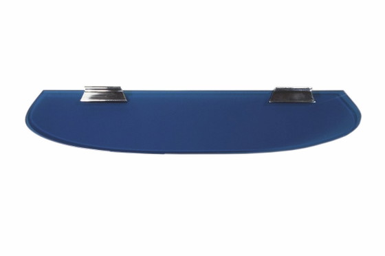Étagère murale bleue L59xP11cm, attribuée à Fontana Arte, 1970 – Armoires murales, Glass, Metal (photo 5 of 5)