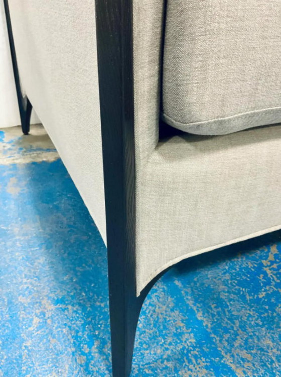 Image 1 of Caracole Modern Gray Bolster Me Clubstoelen (paar), luxe, eigentijdse gestoffeerde accentstoelen voor de woonkamer