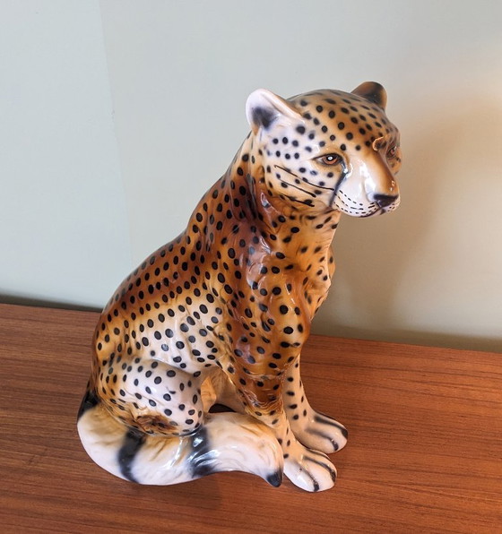Image 1 of Vintage ceramic leopard   Italy, 1960s. 