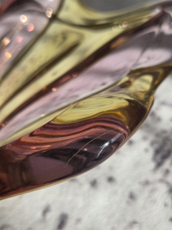 Image 1 of Vintage Mid-Century Glass Bowl – Handmade – Bohemia / Murano, 1950s