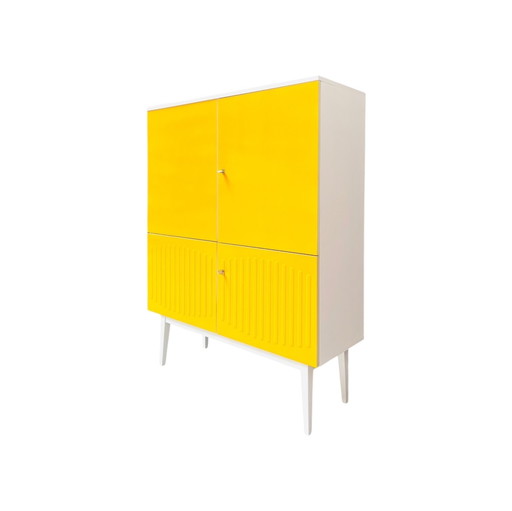 Vintage wardrobe white yellow