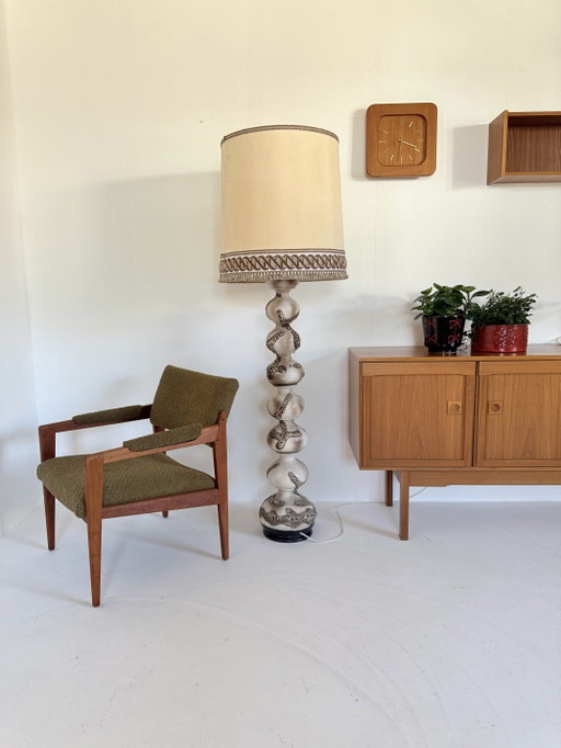 Vintage XL Keramik-Blasen-Stehlampe, Kaiser Leuchte ‘60