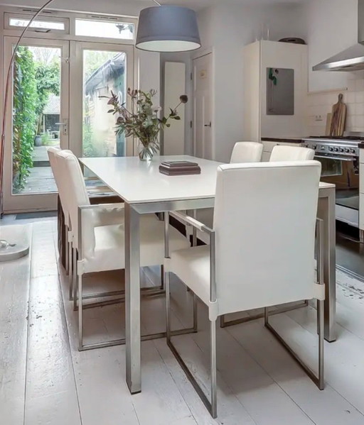 Bert Plantagie dining table with 5 dining chairs