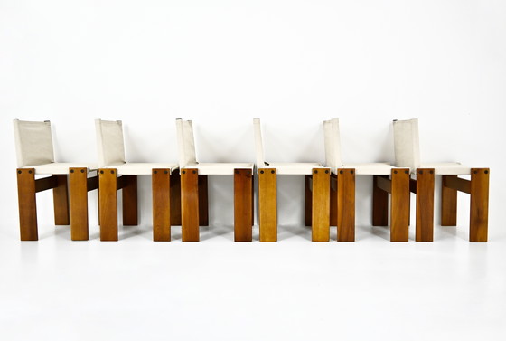 Image 1 of Sedie da pranzo Monk di Afra & Tobia Scarpa per Molteni, anni Settanta, set di 6