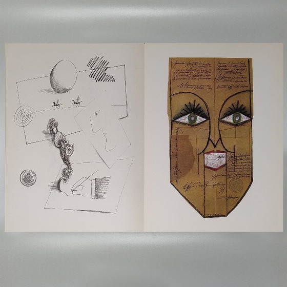 Image 1 of Saul Steinberg "Derriere Le Miroir" n. 157 con quattordici litografie di Maeght Editeur