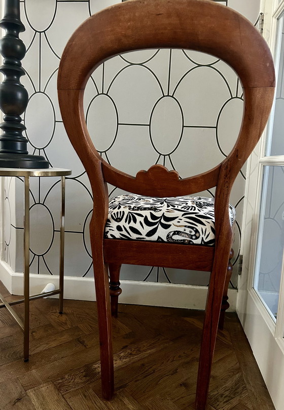 Image 1 of Beautiful Biedermeier chair reupholstered