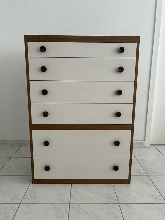 Image 1 of Vintage ladekast wenge hout 6 lades