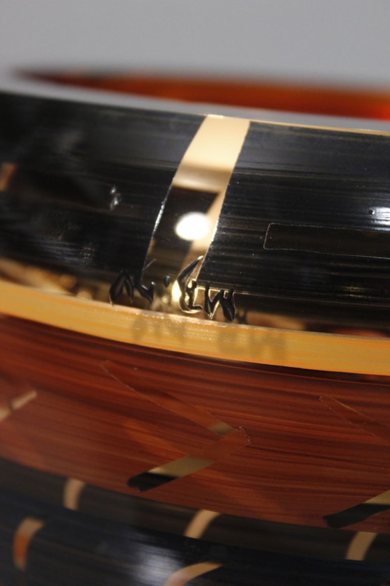 Image 1 of Cuenco escultura Monica Backström & Kosta Boda "Tonga" Suecia 1998