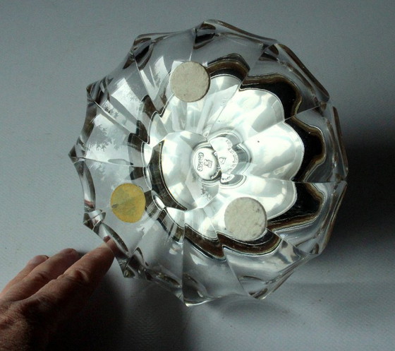 Image 1 of Originele Roulette asbak Erhard & Söhne - Kristalglas/metaal - Vintage