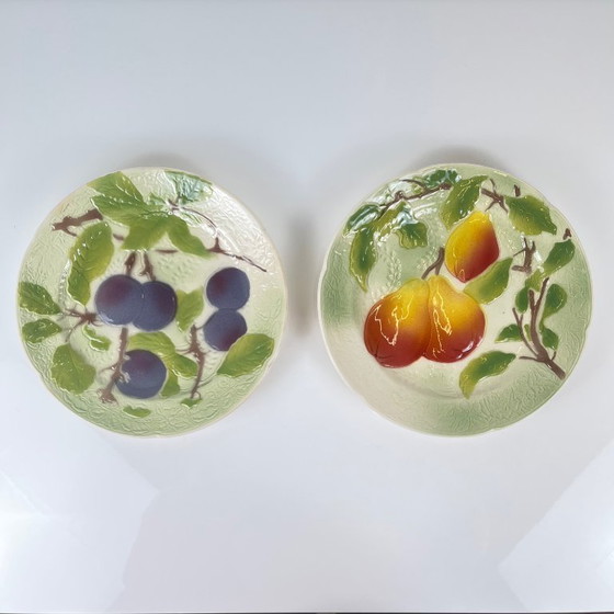 Image 1 of Set of 2 Barbotine St Clement Fruit Plates