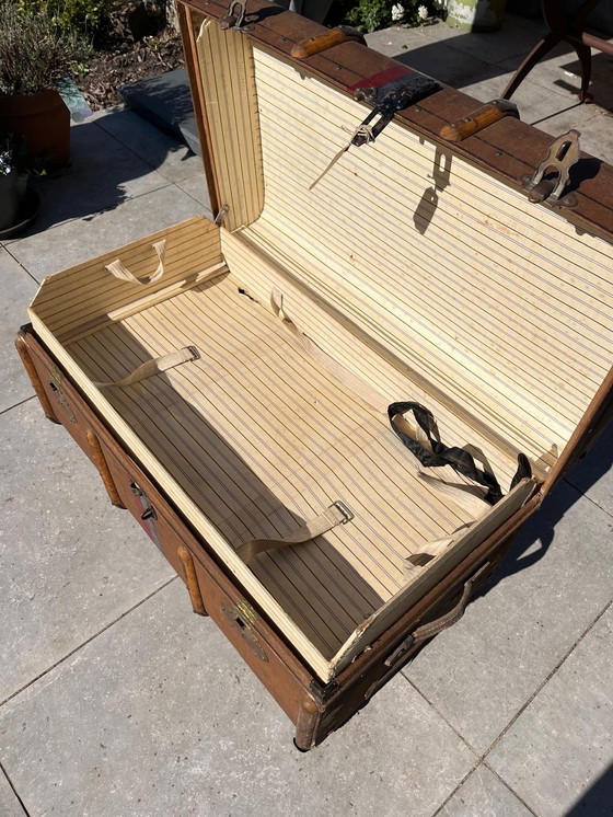 Image 1 of Baule da viaggio antico Zermatt Hotel Seiler