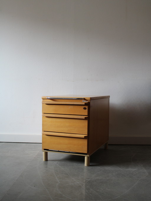 Vintage Kantoorkast/Ladekast Door Kinnarps