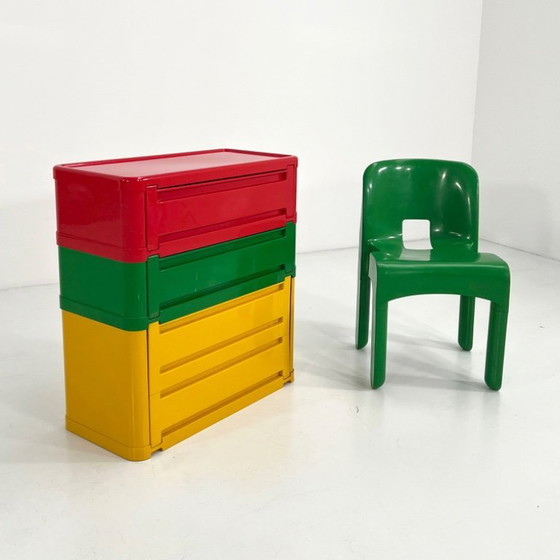 Image 1 of Cassettiera multicolore a 4 cassetti modello 4964 di Olaf Von Bohr per Kartell, anni '70