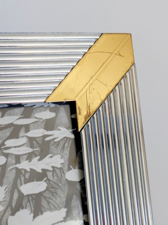 Image 1 of Ensemble de 3 cadres photo vintage en laiton argenté, 13 x 18 cm