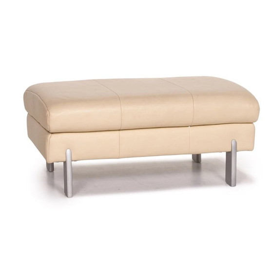 Two Rolf Benz AK 644 Sofas Plus Ottoman (Beige) – Modular sofas, Leather (photo 5 of 6)