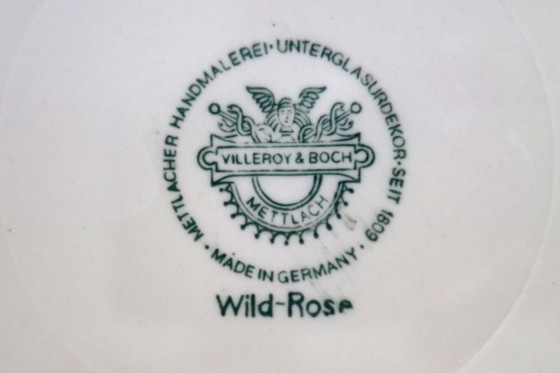 8 Villeroy & Boch Dessertteller „Wild Rose“, 1970 – Geschirr, Porcelain (photo 5 of 6)