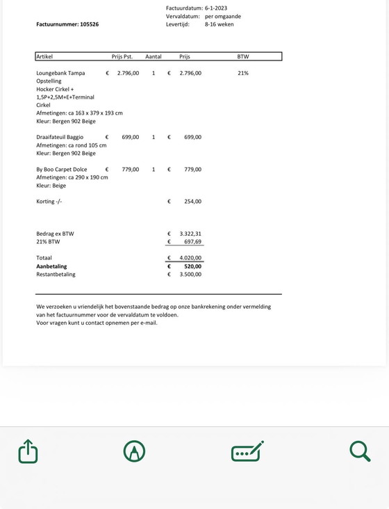 Image 1 of Sofa, swivel armchair, carpet