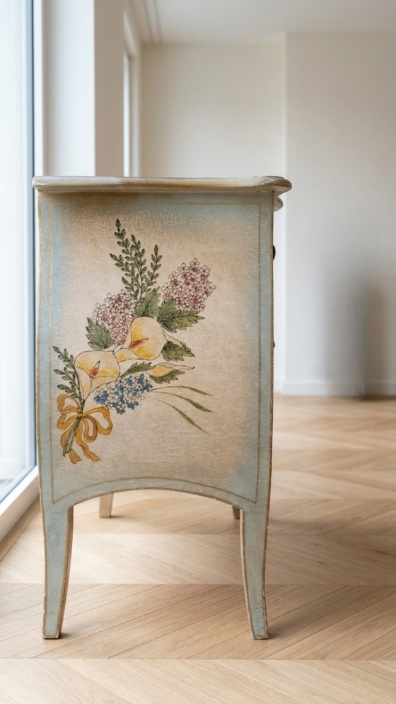 Gedecoreerde Ladekast Shabby Chic Stijl – Ladekasten, Metal, Wood (photo 4 of 5)