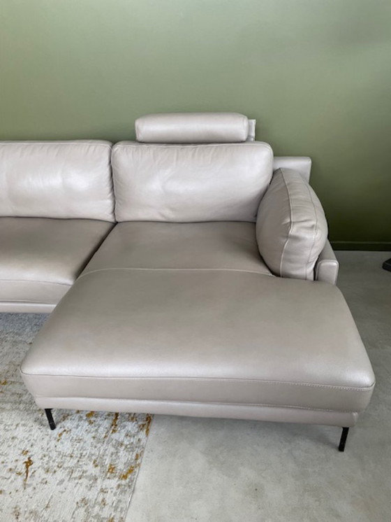 Image 1 of Canapé d'angle cuir designer italien