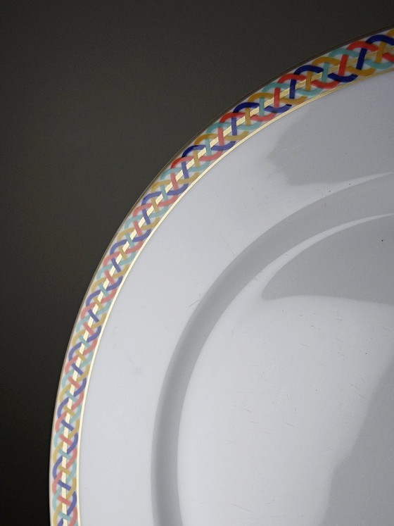 Image 1 of Set of 6 vintage Limoges porcelain dinner plates by CH. Field Haviland