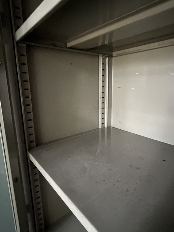 Image 1 of Vintage MEWAF display cabinet / laboratory cabinet metal