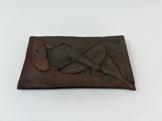 Kurt Lehmann Gusseisen Wandrelief Die Ruhende 1959 – Bildhauerei, Iron (photo 13 of 14)