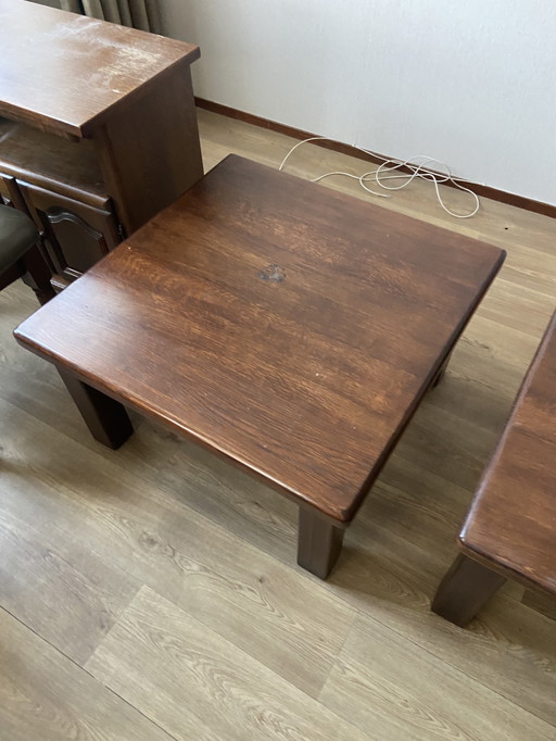 Brutalist Oak Table Oak Tables