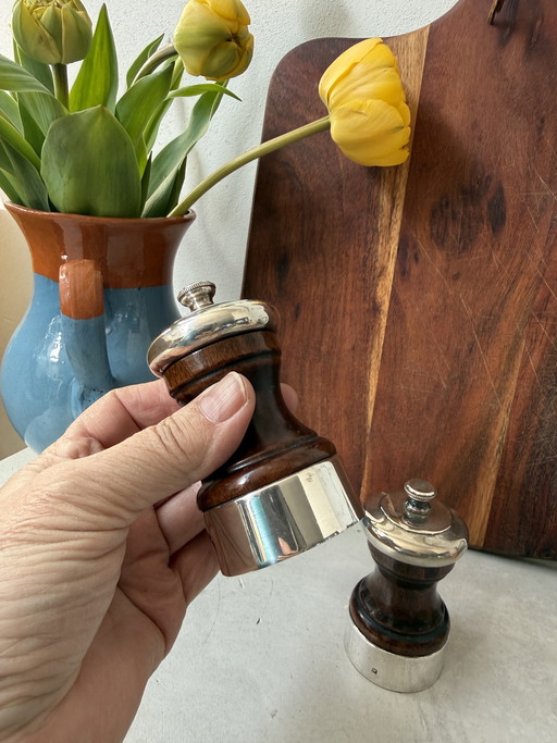 Juego de molinillos de sal y pimienta Peugeot Palace – plateado – modelo Z (10 cm)