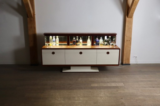 Alfons Doerr Bariomat Motorized Bar Sideboard With Radio, Germany 1960s – drankenkasten, Wood