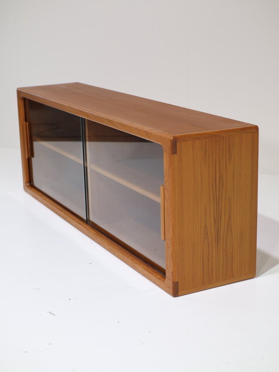 Image 1 of Silkeborg wall display cabinet sideboard vintage Danish teak