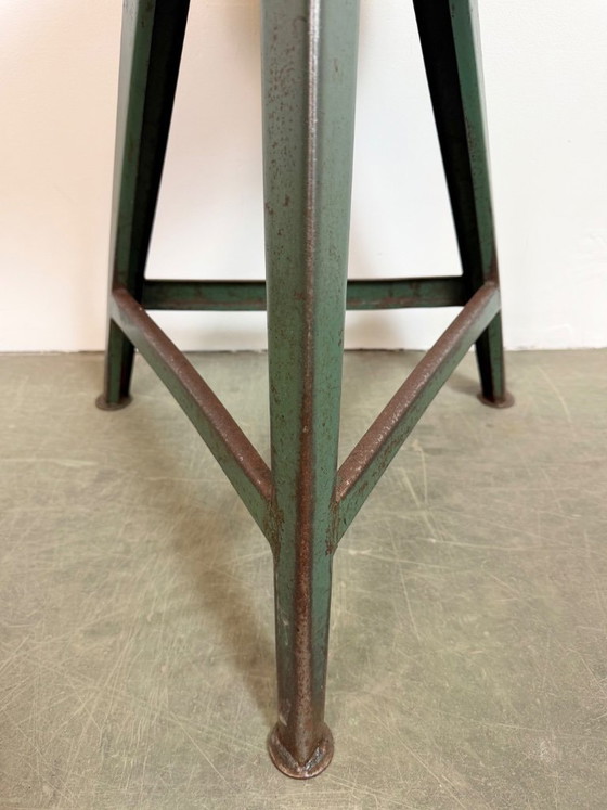 Image 1 of Green Industrial Workshop Stool, 1960s
