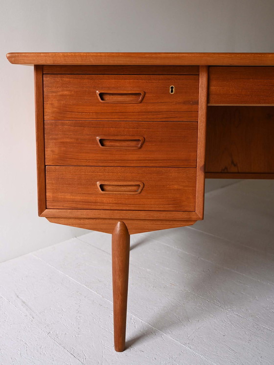 Image 1 of 1960s Scandinavian Teak Desk with Drawers