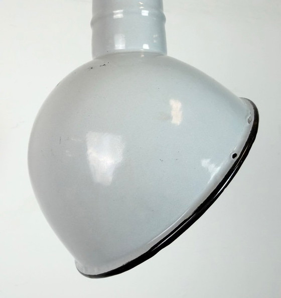 Image 1 of Industrial Grey Enamel Factory Pendant Lamp, 1960s