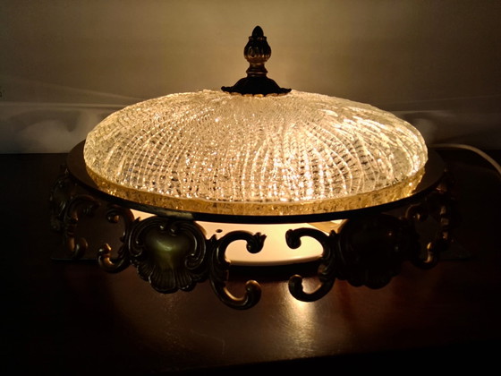 Image 1 of Beautiful vintage German ceiling lamp, Hollywood Regency style j60/70