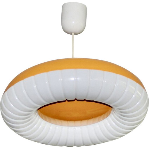 Vintage oranje hanglamp uit het ruimtetijdperk voor Siemens, Duitsland 1970