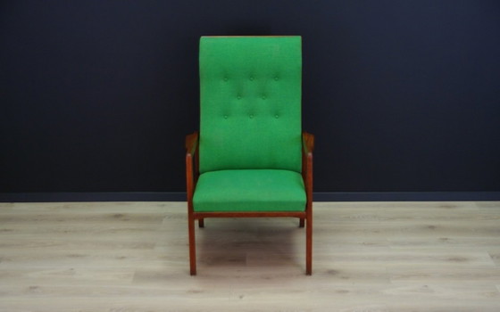 Image 1 of Grüner Teakholz-Sessel, Dänisches Design, 1970er Jahre, Produktion: Dänemark