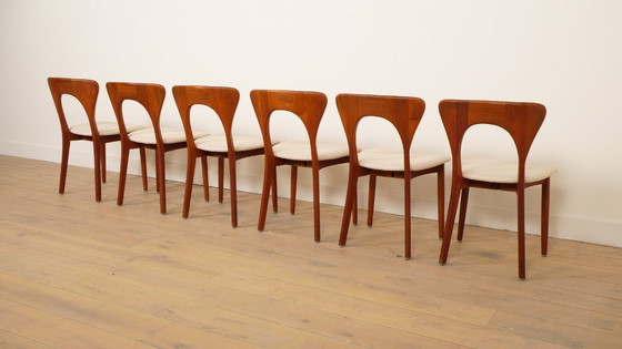 Image 1 of 6 x eetkamerstoel | Koefoeds Hornslets | Niels Koefoed | Model Peter | Teak